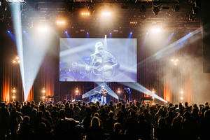 Konzert mit Bildübertragung auf Leinwand auf der Werkstattbühne im Festspielhaus Bregenz